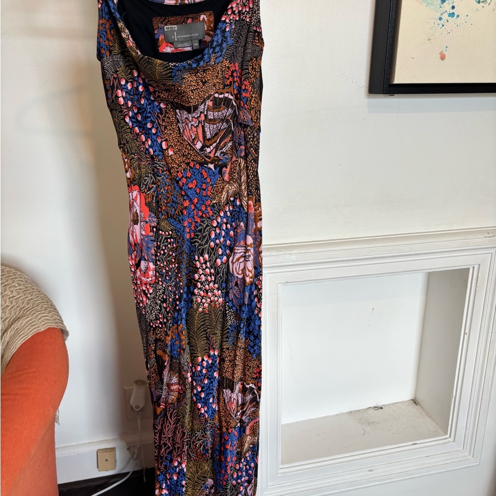 Anthropologie Vibrant Floral Maxi Dress